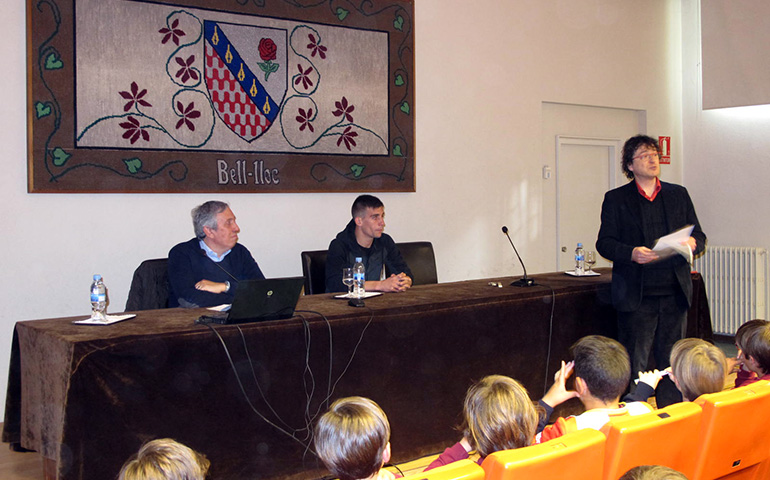 Pere Pons, jugador del Girona, a Bell-lloc