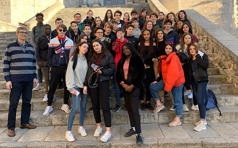 Alumnes de 3r ESO fan de guies turístics per Girona